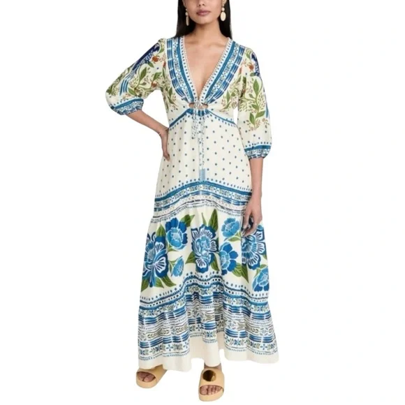 NWT FARM Rio Macaw Flight Placed Dress Size M Maxi NWT FARM Rio Macaw Flight Placed Dress Size M Maxi
